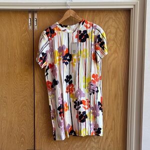 COS Multicolor Floral Short Sleeve Top